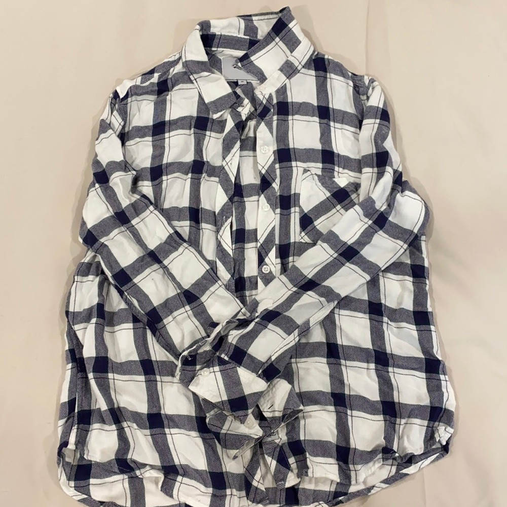 Rails Flannel Button Down Blouse - image 1